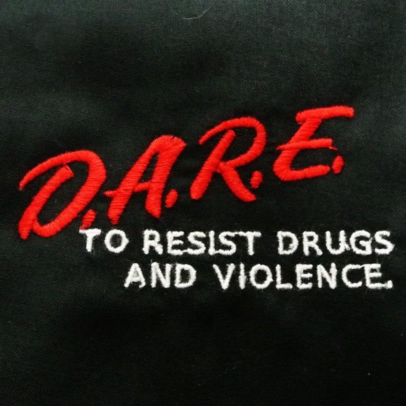DARE To Resist Drugs and Violence Uniform Polo Shirt Black NEW Size M Medium - Picture 5 of 6